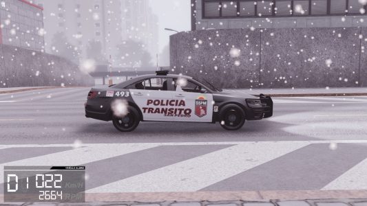 simulador de coche de policía