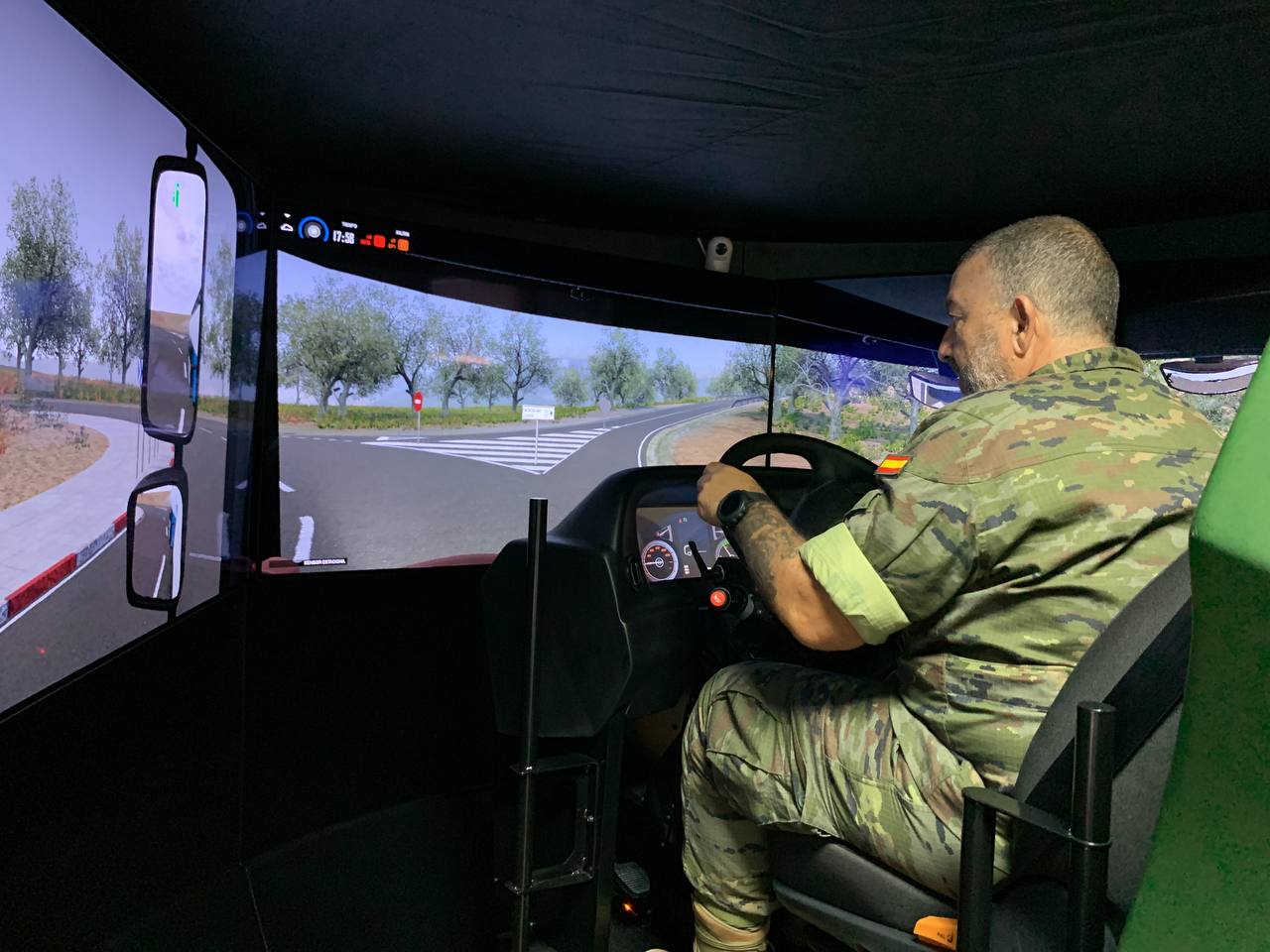 simulador de camión para el ejército de España